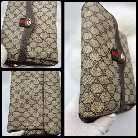 Gucci Web Sherry Line PVC Shoulder Bag - Picture 13 of 17